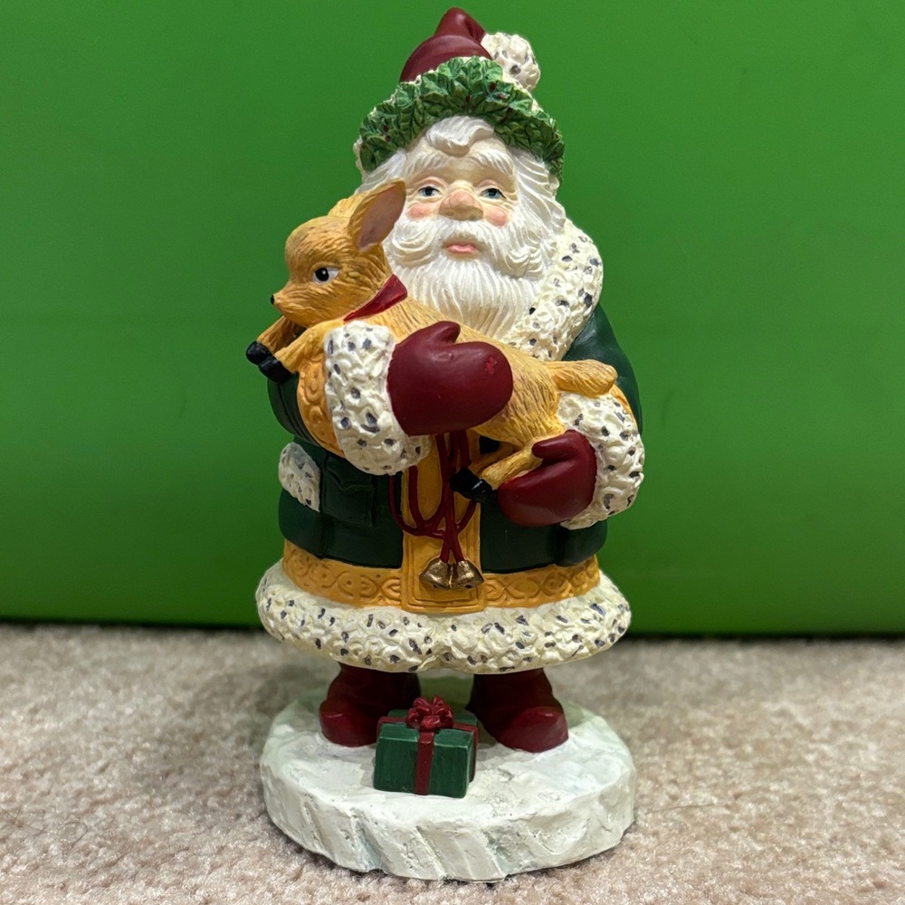 Lenox Festive Santa Claus Figurine with Reindeer